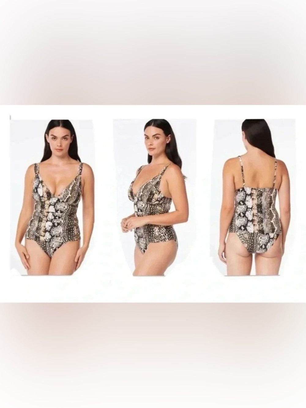 BLEU ROD BEATTIE WALK ON THE WILD SIDE TANKINI TOP AND BOTTOM SIZE 6
